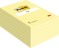 Memoblok Post-it 659 102x152mm geel 1 Stuk
