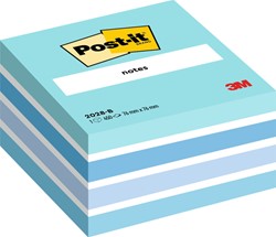 Memoblok Post-it 2028 76x76mm kubus pastel blauw 1 Stuk