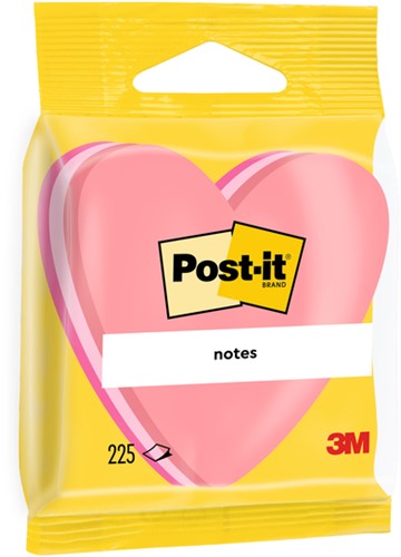 Memoblok Post-it Vormen 2007 70x70mm hart roze 1 Stuk-2