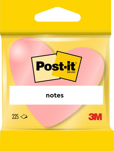 Memoblok Post-it Vormen 2007 70x70mm hart roze 1 Stuk-3