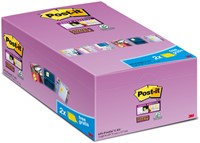 Memoblok Post-it 655 Super Sticky 76x127mm gl 14+2 16 Stuk