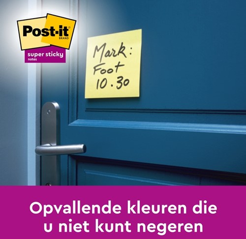 Memoblok Post-it 655 Super Sticky 76x127mm gl 14+2 16 Stuk-2