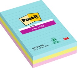 Memoblok Post-it 4690 Super Sticky 101x152mm Cosm 3 Stuk