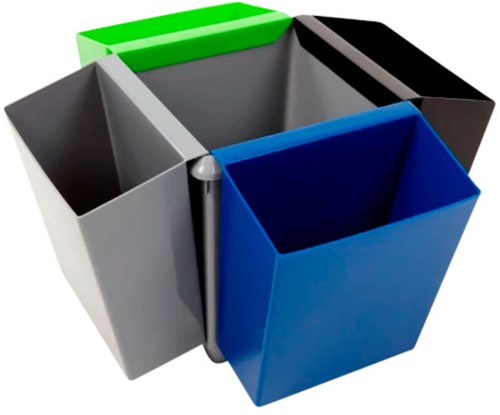 Inzetbak voor vierkante tapse papierbak blauw 1 Stuk-3