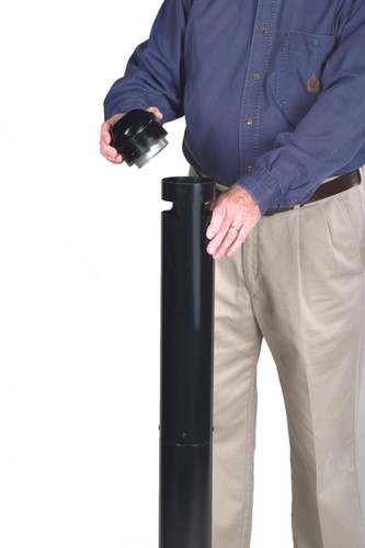 Asbak Rubbermaid Smokers Pole vrijstaand zwart 1 Stuk-2