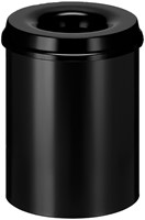 Papierbak+vlamdover Vepabins 15l rnd 26cm zwart 1 Stuk