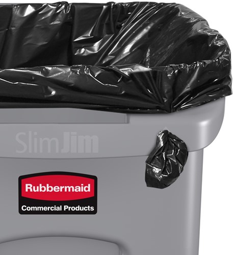 Afvalbak Rubbermaid Slim Jim Vented 87L grijs 1 Stuk-3