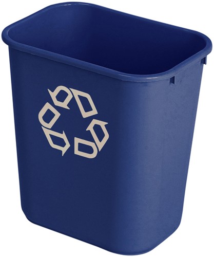 Papierbak Rubbermaid recycling medium 26L blauw 1 Stuk