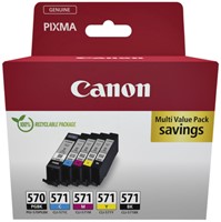Inktcartridge Canon PGI-570 CLI-571 2x zwart 3 kl 5 Stuk