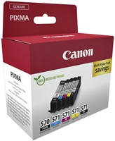 Inktcartridge Canon PGI-570 CLI-571 2x zwart 3 kl 5 Stuk-2