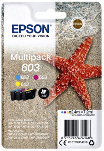 Inktcartridge Epson 603 T03U5 3 kleuren 3 Stuk