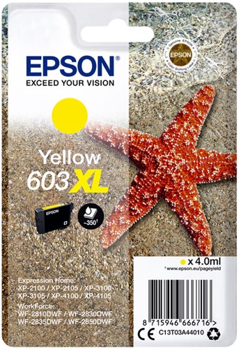 Inktcartridge Epson 603XL T03A4 geel 1 Stuk