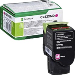 Tonercartridge Lexmark C242XM0 rood 1 Stuk