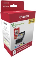 Inktcartridge Canon CLI-581 4 kleuren + papier 4 Stuk-2
