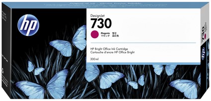 Inktcartridge HP P2V69A 730 300ml rood 1 Stuk