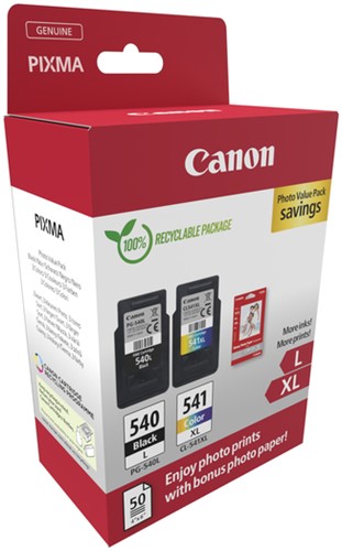 Inktcartridge Canon PG-540L CL-541XL zw+kl+papier 1 pak-2