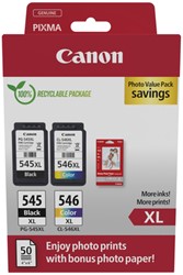 Inktcartridge Canon PG-545XL CL-546XL zwart + kl 1 pak