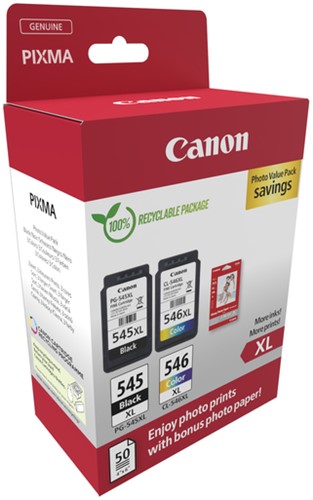 Inktcartridge Canon PG-545XL CL-546XL zwart + kl 1 pak-2