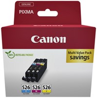 Inktcartridge Canon CLI-526 3 kleuren 3 Stuk