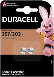 Batterij Duracell 357h zilver oxide 2 Stuk