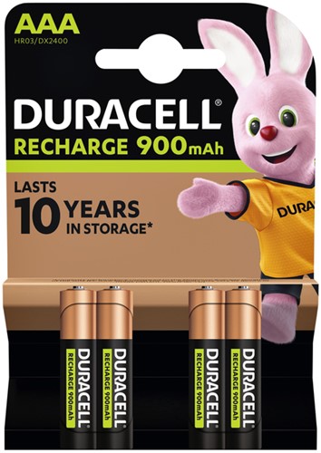 Batterij oplaadbaar Duracell AAA Ultra rcr 900mAh 4 Stuk