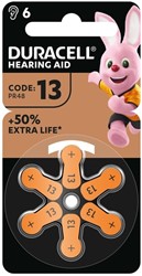 Batterij Duracell DA13 hearing aid 6 Stuk