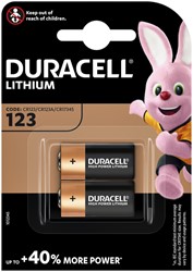 Batterij Duracell 123 lithium 2 pack 2 Stuk