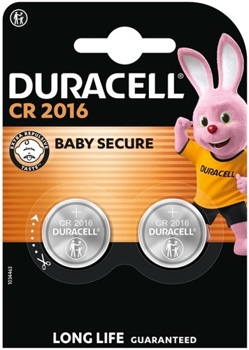 Batterij Duracell 2016 lithium 2pck 2 Stuk