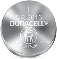 Batterij Duracell knoopcel 2xCR2016 lithium Ø20mm 3V-90mAh-2