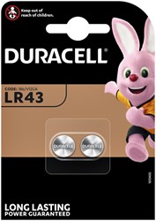 Batterij Duracell LR43 alkaline 2pck 2 Stuk