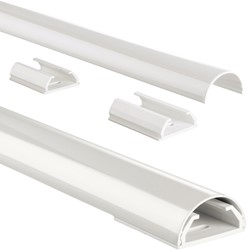 KABELGOOT HAMA ALU HALF AFGEROND 110-3.3-1.8CM WIT 1 Stuk