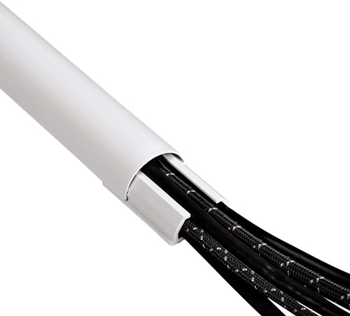 KABELGOOT HAMA ALU HALF AFGEROND 110-3.3-1.8CM WIT 1 Stuk-1