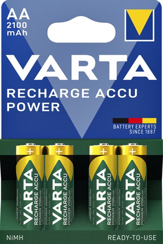Batterij oplaadbaar VARTA 4x AA 2100mAh 4 Stuk