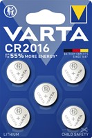 Batterij VARTA knoopcel 5x CR2016 lithium 5 Stuk