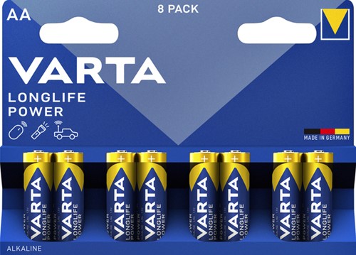 Batterij Varta Longlife Power 8x AA 8 Stuk