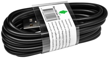 Kabel Green Mouse USB micro A 2.0 2 meter zwart 1 Stuk