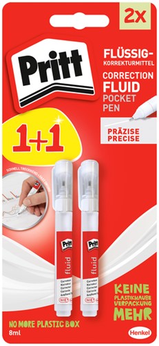 Correctiepen Pritt fluid 8ml blister a 1+1 2 Stuk