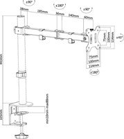 Monitorarm Neomounts D550 10 32 inch zwart 1 Stuk-2