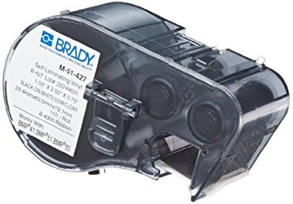 LABELTAPE BRADY 143371 ZW/WIT 12.7X7.62