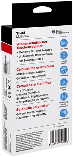 Rekenmachine Texas TI-34 multiview 1 Stuk-3