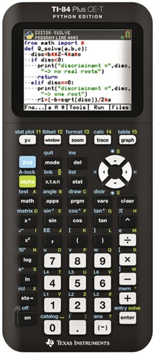 Rekenmachine Texas TI-84 Plus CE-T Python Edition 1 Stuk