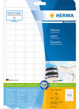ETIKET HERMA 4334 PREMIUM 25.4X16.9MM WIT DOOS 2800 ST. 1 DOOS