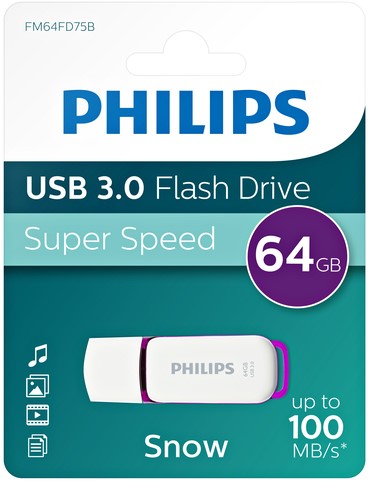 USB stick 3.0 Philips Snow Edition 64GB paars 1 Stuk-3