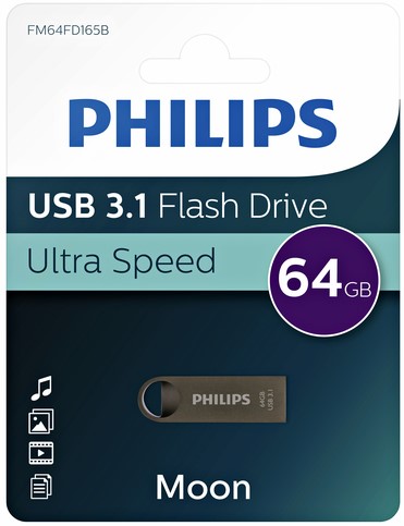 USB stick 3.1 Philips Moon Space Grey 64GB 1 Stuk-2