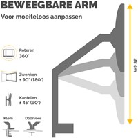 Monitorarm Fellowes Platinum Series dubbel hor 1 Stuk-1