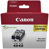 Inktcartridge Canon PGI-520 zwart 2x 2 Stuk