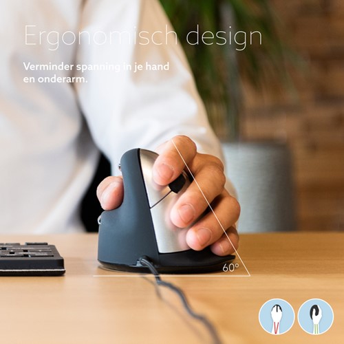 Muis R-Go Ergonomisch HE Break Draad Links M 1 Stuk-2