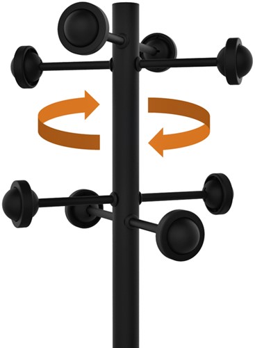 Kapstok Unilux Accueil staand zwart 1 Stuk-3