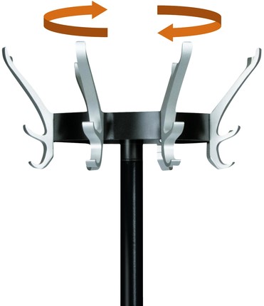Kapstok Unilux Cypres staand zwart 1 Stuk-3
