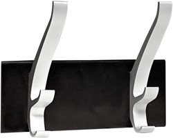 Kapstokhaak Unilux wand Cypres 2 haken mtl grijs 1 Stuk